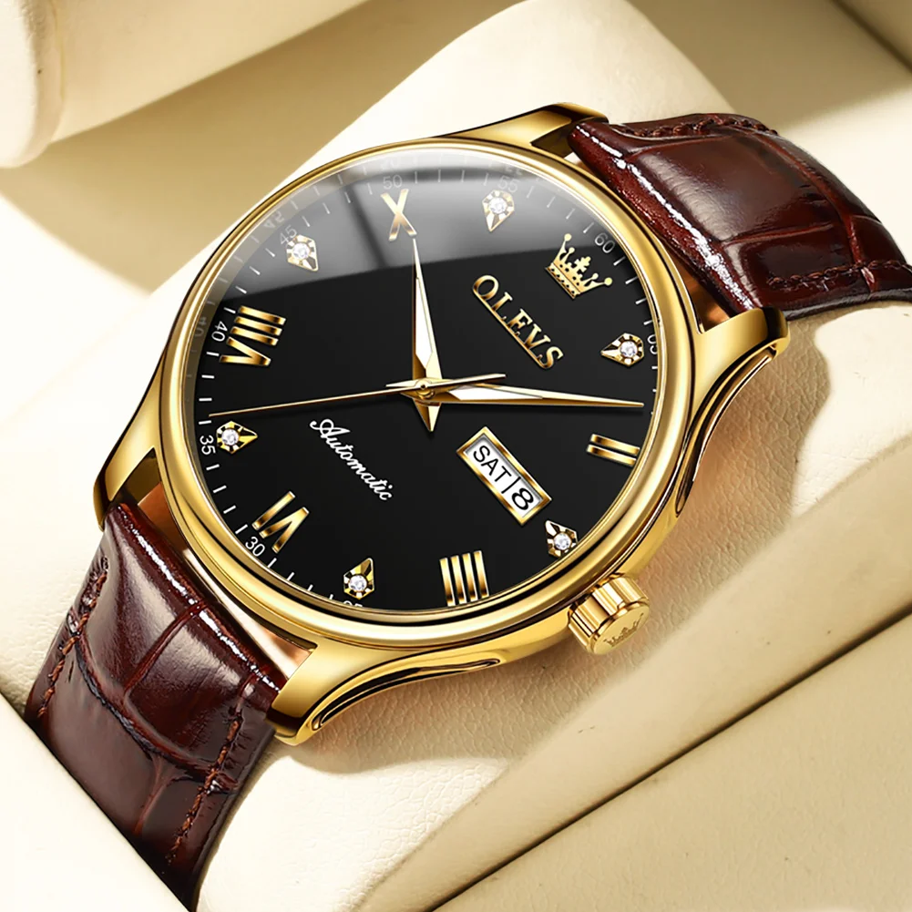 Original Brand Luxury Automatic Watch for Men Mechanical Waterproof Date Week Diamond Brown Leather Wristwatches Men Gift
Original Brand Luxury Automatic Watch for Men Mechanical Waterproof Date Week Diamond Brown Leather Wristwatches Men Gift