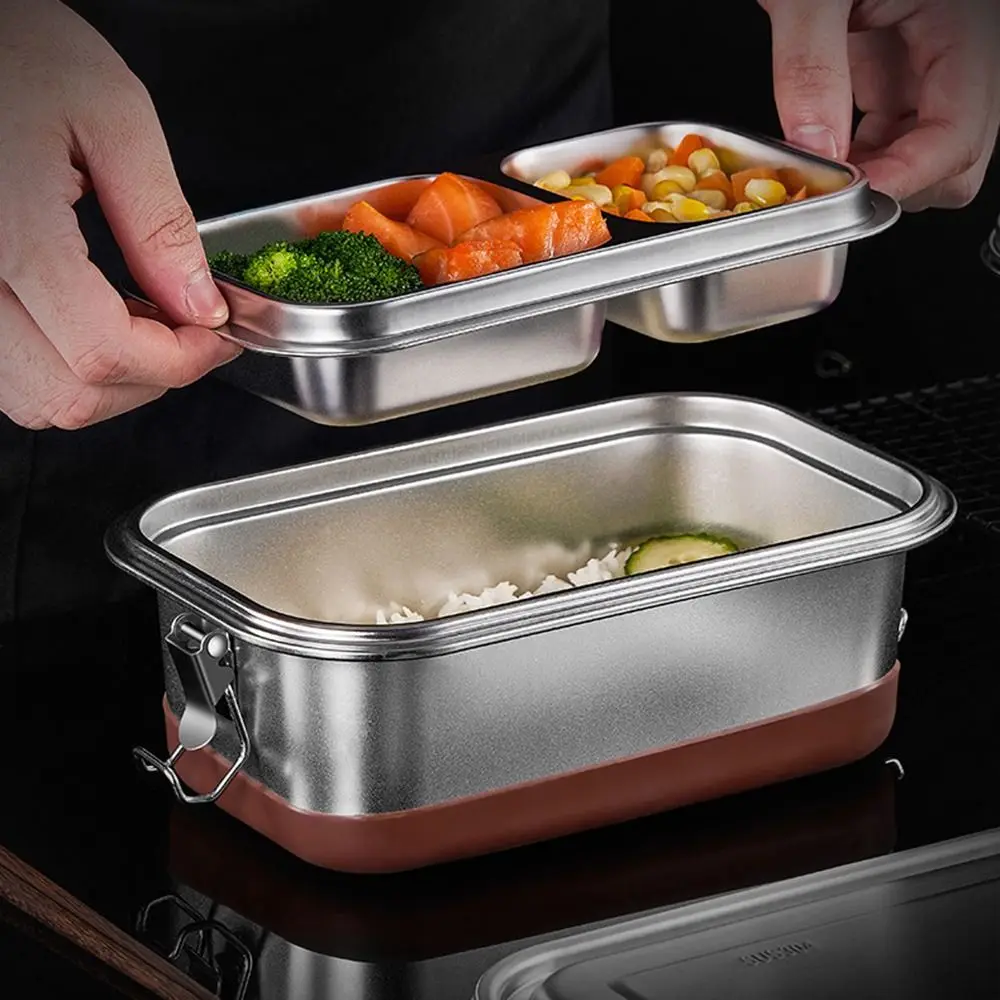 Sealed Stainless Steel Lunch Box Double Layer Heat-resistant Food Storage Container Divided Grids Large Capacity
Sealed Stainless Steel Lunch Box Double Layer Heat-resistant Food Storage Container Divided Grids Large Capacity