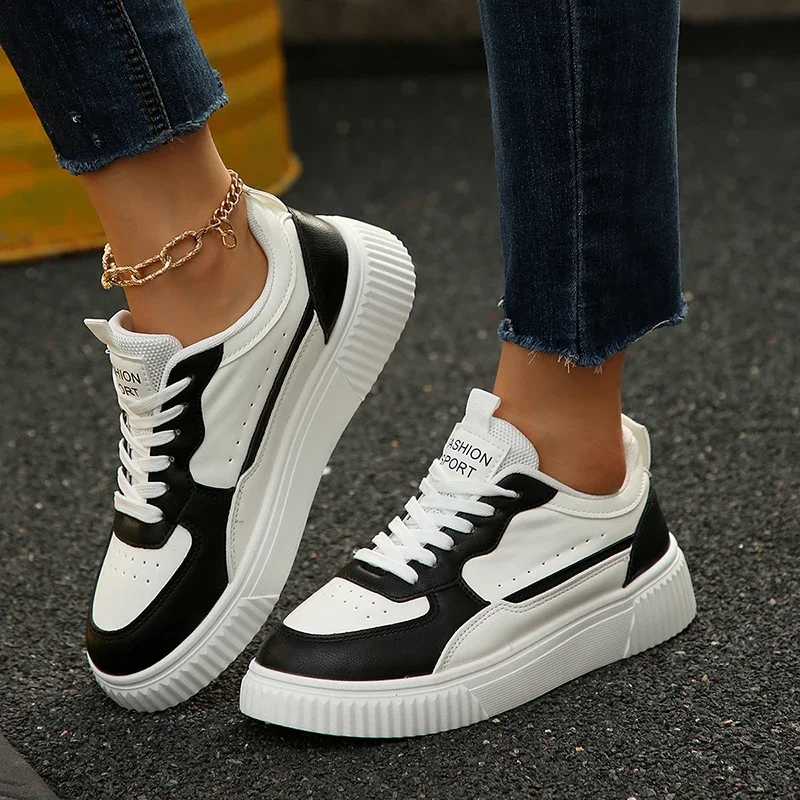 Светлые кроссовки на плоской подошве разных цветов, женские противоскользящие кроссовки на толстой подошве со шнуровкой, удобная дышащая спортивная обувь 2025 года, Mujer
Светлые кроссовки на плоской подошве разных цветов, женские противоскользящие кроссовки на толстой подошве со шнуровкой, удобная дышащая спортивная обувь 2025 года, Mujer