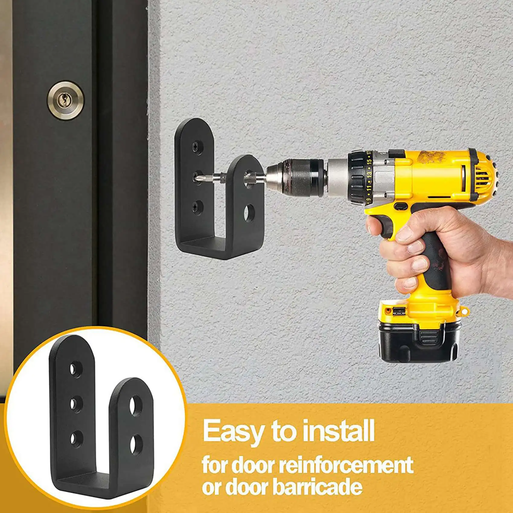 AS94-4 Pack Door Barricade U Brackets Open Bar Security Door Brackets For Home,Garage Door Reinforcement Fits 2X4 Boards
AS94-4 Pack Door Barricade U Brackets Open Bar Security Door Brackets For Home,Garage Door Reinforcement Fits 2X4 Boards