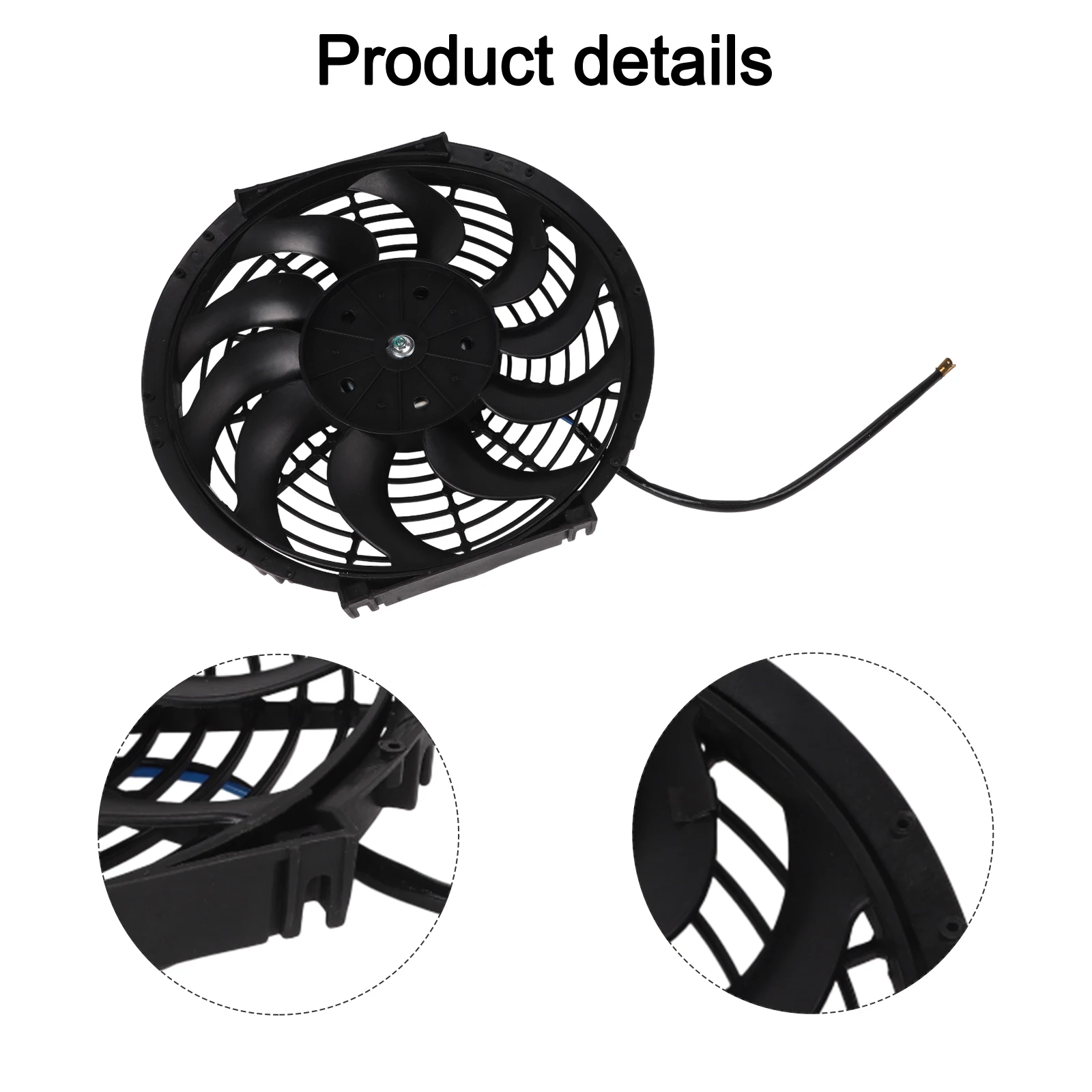 Cooling System Upgrade Black Condensing Cooling Fan 12V Electric Radiator Fan 12V Cooling Fan ABS Plastic Construction
Cooling System Upgrade Black Condensing Cooling Fan 12V Electric Radiator Fan 12V Cooling Fan ABS Plastic Construction