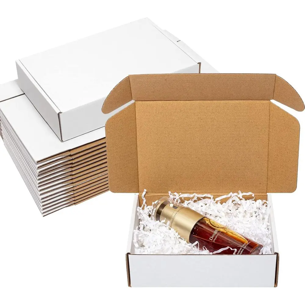 25-Pack 7x5x2 White Corrugated Cardboard Shipping Boxes for Small Business Mailers and Literature Packaging
25-Pack 7x5x2 White Corrugated Cardboard Shipping Boxes for Small Business Mailers and Literature Packaging