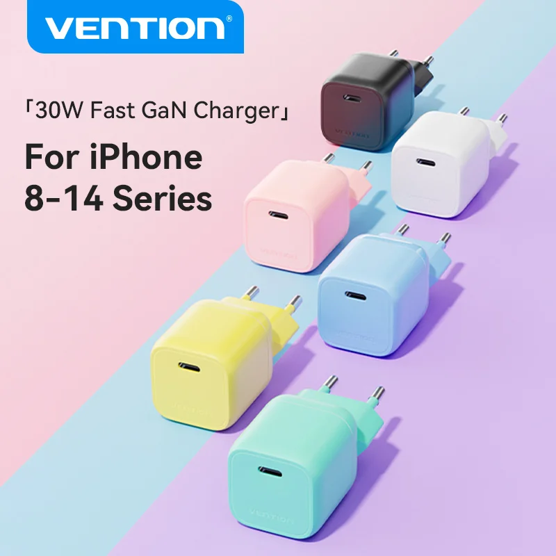 Vention 30W GaN Charger for iPhone 14 13 12 Pro Max USB Type C Charger for iPad Pro Xiaomi Huawei Samsung Fast Phone PD Charger
Vention 30W GaN Charger for iPhone 14 13 12 Pro Max USB Type C Charger for iPad Pro Xiaomi Huawei Samsung Fast Phone PD Charger