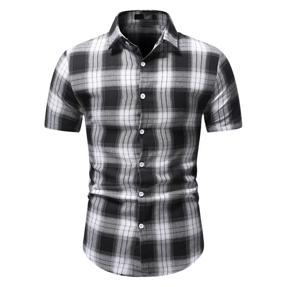 Mens Classic Black White Plaid Western Shirt 2022 New Short Sleeve Button Up Shirt Men Casual Office Work Social Shirts Camisas
Mens Classic Black White Plaid Western Shirt 2022 New Short Sleeve Button Up Shirt Men Casual Office Work Social Shirts Camisas