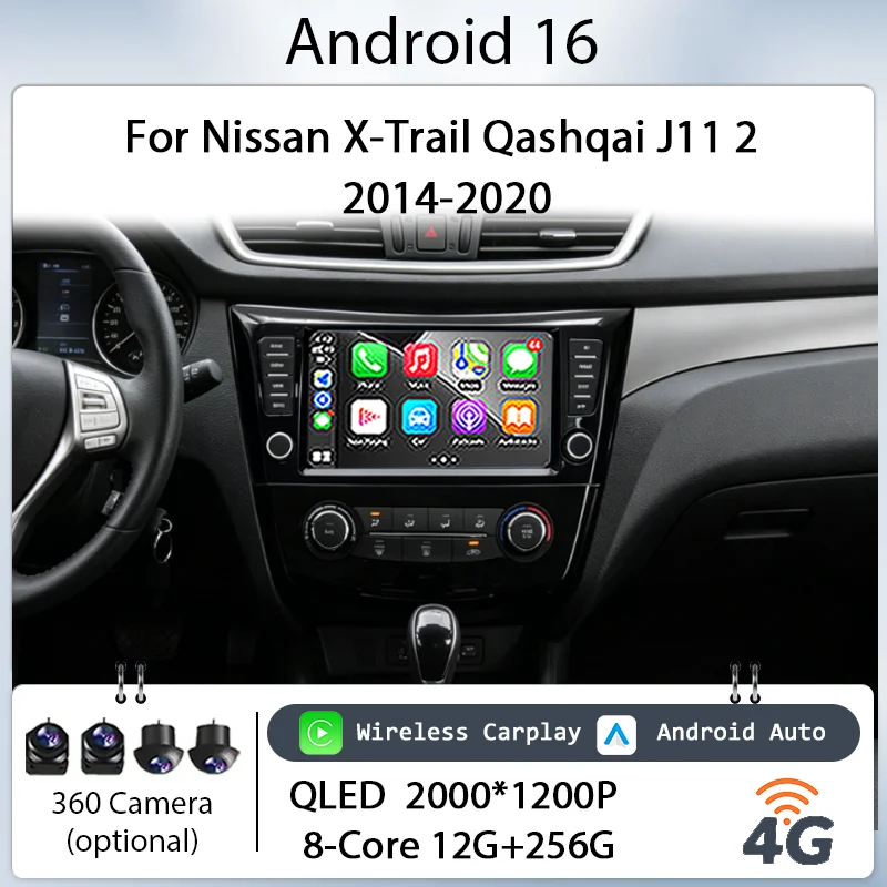 for Nissan X-Trail Qashqai J11 2 2014-2020 Car Radio Multimedia Player 9" Android 16 IPS Touch Screen Head Unit Wireless CarPlay
for Nissan X-Trail Qashqai J11 2 2014-2020 Car Radio Multimedia Player 9" Android 16 IPS Touch Screen Head Unit Wireless CarPlay