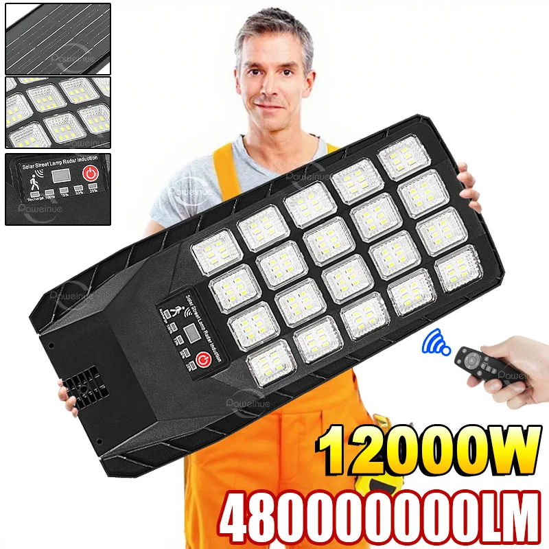 Солнечные фонари 12000 Вт, коммерческие светодиодные уличные фонари от сумерков до рассвета, с датчиком движения, солнечный уличный фонарь, дорожная лампа, водонепроницаемое освещение безопасности на заднем дворе
Солнечные фонари 12000 Вт, коммерческие светодиодные уличные фонари от сумерков до рассвета, с датчиком движения, солнечный уличный фонарь, дорожная лампа, водонепроницаемое освещение безопасности на заднем дворе