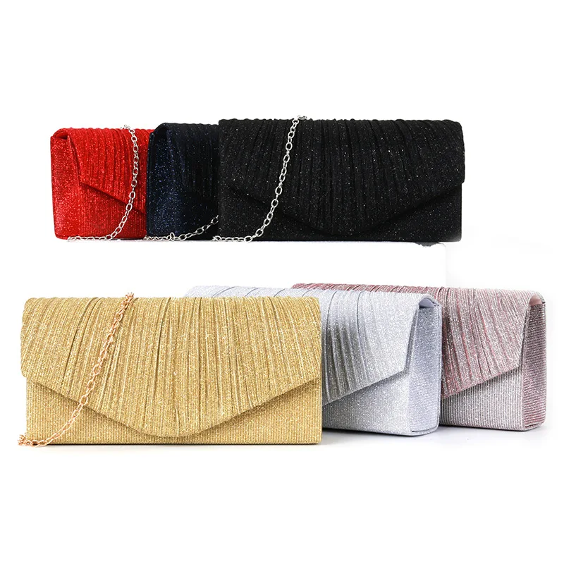 Sparkly Evening Bag Elegant Dressy Women Pleated Flap Clutch Purses for Bridal Wedding Party
Sparkly Evening Bag Elegant Dressy Women Pleated Flap Clutch Purses for Bridal Wedding Party