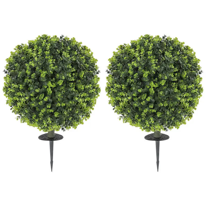 Set of 2 40 cm Artificial Boxwood Topiary Ball Bush with Integrated Ground Stake, Indoor Outdoor UV Resistant Faux Greenery, Faux Plants for Garden, Porch, Balcony
Set of 2 40 cm Artificial Boxwood Topiary Ball Bush with Integrated Ground Stake, Indoor Outdoor UV Resistant Faux Greenery, Faux Plants for Garden, Porch, Balcony