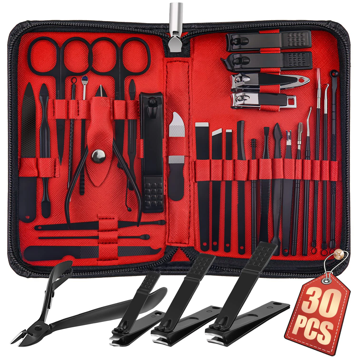 Manicure Set 30pcs Professional Nail Clippers Kit Pedicure Care Tools-Stainless Steel Grooming Tools for Travel
Manicure Set 30pcs Professional Nail Clippers Kit Pedicure Care Tools-Stainless Steel Grooming Tools for Travel