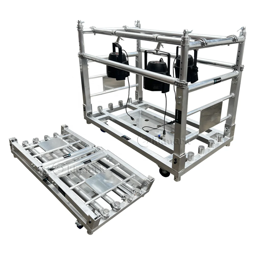Foldable Stackable Compact Lightweight Rack Designed Aluminum Transports Moving Head Lighting Rack Cart
Foldable Stackable Compact Lightweight Rack Designed Aluminum Transports Moving Head Lighting Rack Cart