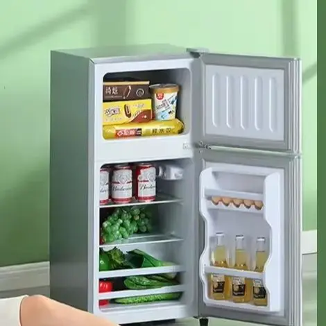 Small refrigerator for household use, small dormitory rental, mini energy-saving office, double door refrigerator
Small refrigerator for household use, small dormitory rental, mini energy-saving office, double door refrigerator
