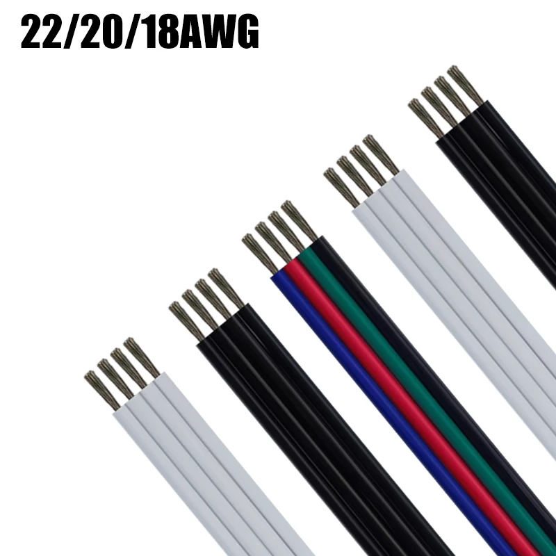4PIN Electrical Wires Tinned Copper 18/20/22AWG Flexible LED Extension Cable For 5050 3528 RGB LED Strip Light Speakers Audio
4PIN Electrical Wires Tinned Copper 18/20/22AWG Flexible LED Extension Cable For 5050 3528 RGB LED Strip Light Speakers Audio