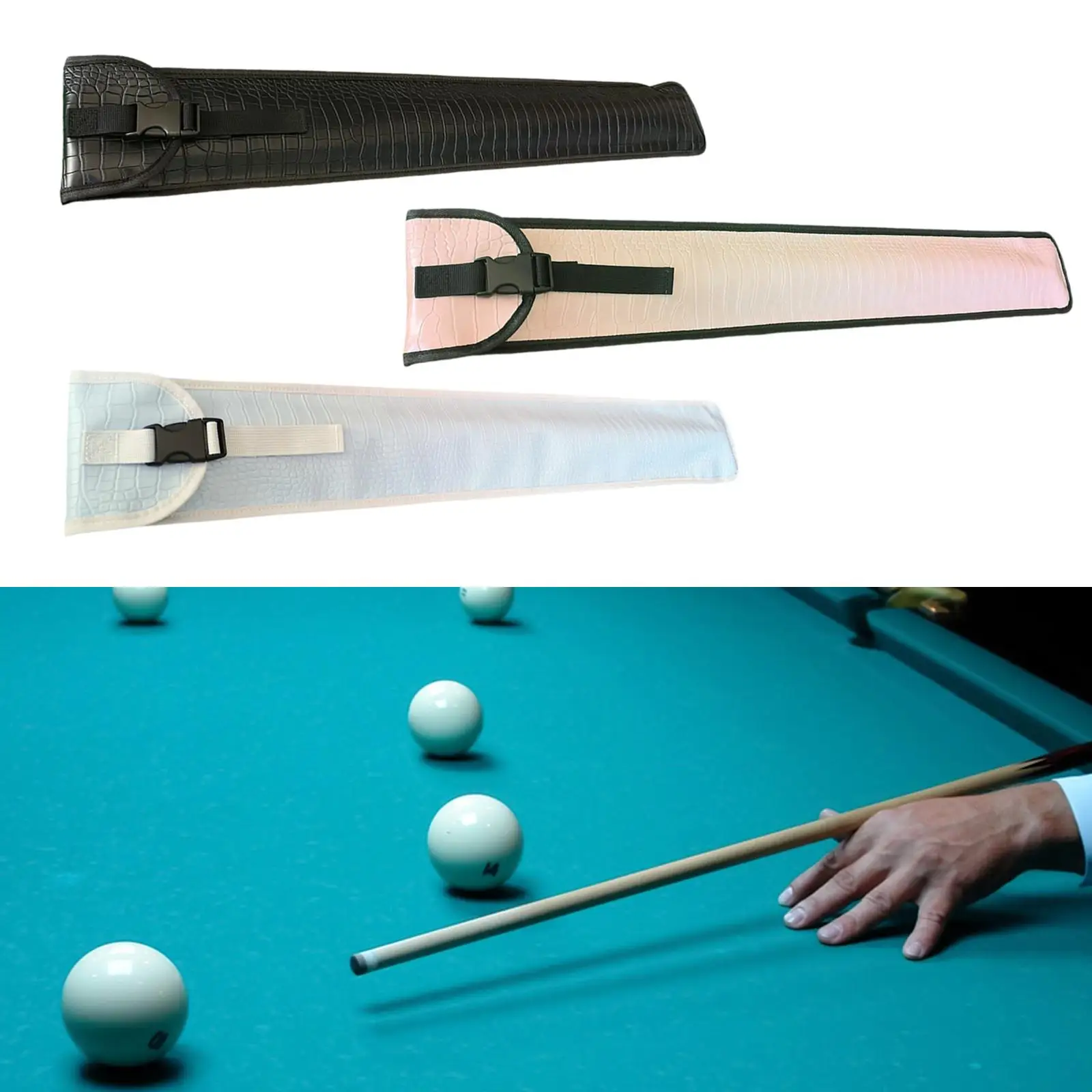 Waterproof Pool Cue Bag PU Leather Adjustable Strap Billiard Stick Protector Sleeve for Home Billiard Equipment
Waterproof Pool Cue Bag PU Leather Adjustable Strap Billiard Stick Protector Sleeve for Home Billiard Equipment