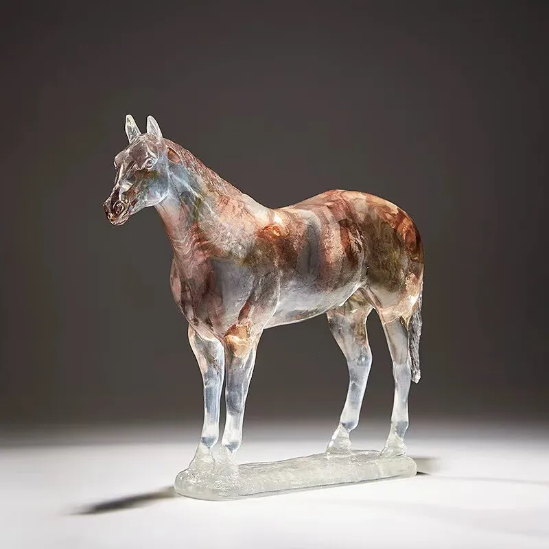 Room decor ornaments transparent gradient horse sculptures luxury living room accessories Ma Daogong handicrafts opening gifts
Room decor ornaments transparent gradient horse sculptures luxury living room accessories Ma Daogong handicrafts opening gifts