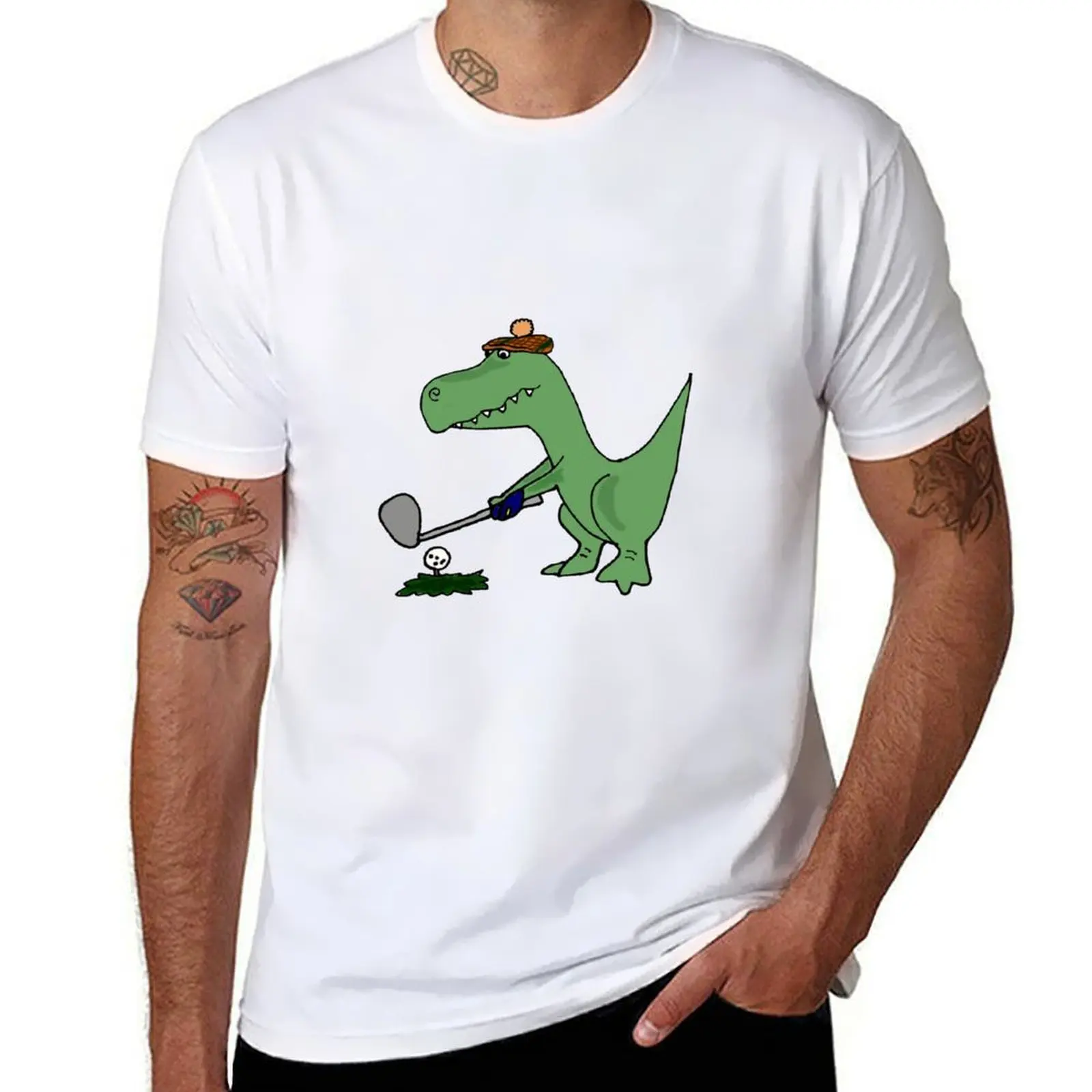 Cool Funky Green T-Rex Dinosaur Playing Golf T-Shirt man t shirts graphic t shirt for man 100 percent cotton T-Shirt
Cool Funky Green T-Rex Dinosaur Playing Golf T-Shirt man t shirts graphic t shirt for man 100 percent cotton T-Shirt