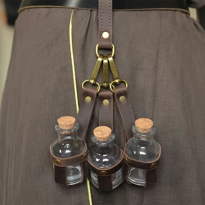 Medieval Alchemy Vial Halloween Carnivals Costume Accessories Magic Potion Bottle - PU Leather Holster Holder W/3 Potion Bottles
Medieval Alchemy Vial Halloween Carnivals Costume Accessories Magic Potion Bottle - PU Leather Holster Holder W/3 Potion Bottles