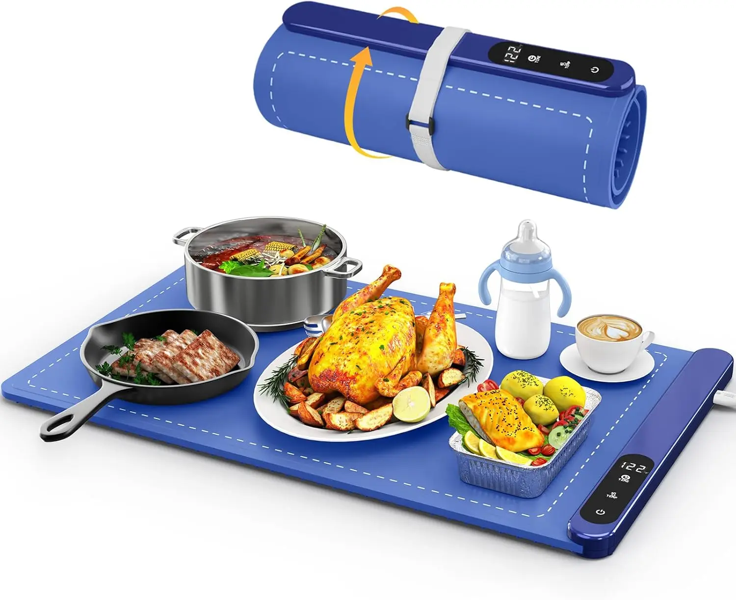 Food Warming Mat, Graphene Heating Warming Mat for Food, Portable Electric Warming Tray for Parties Buffet with 6 Hours Timer
Food Warming Mat, Graphene Heating Warming Mat for Food, Portable Electric Warming Tray for Parties Buffet with 6 Hours Timer