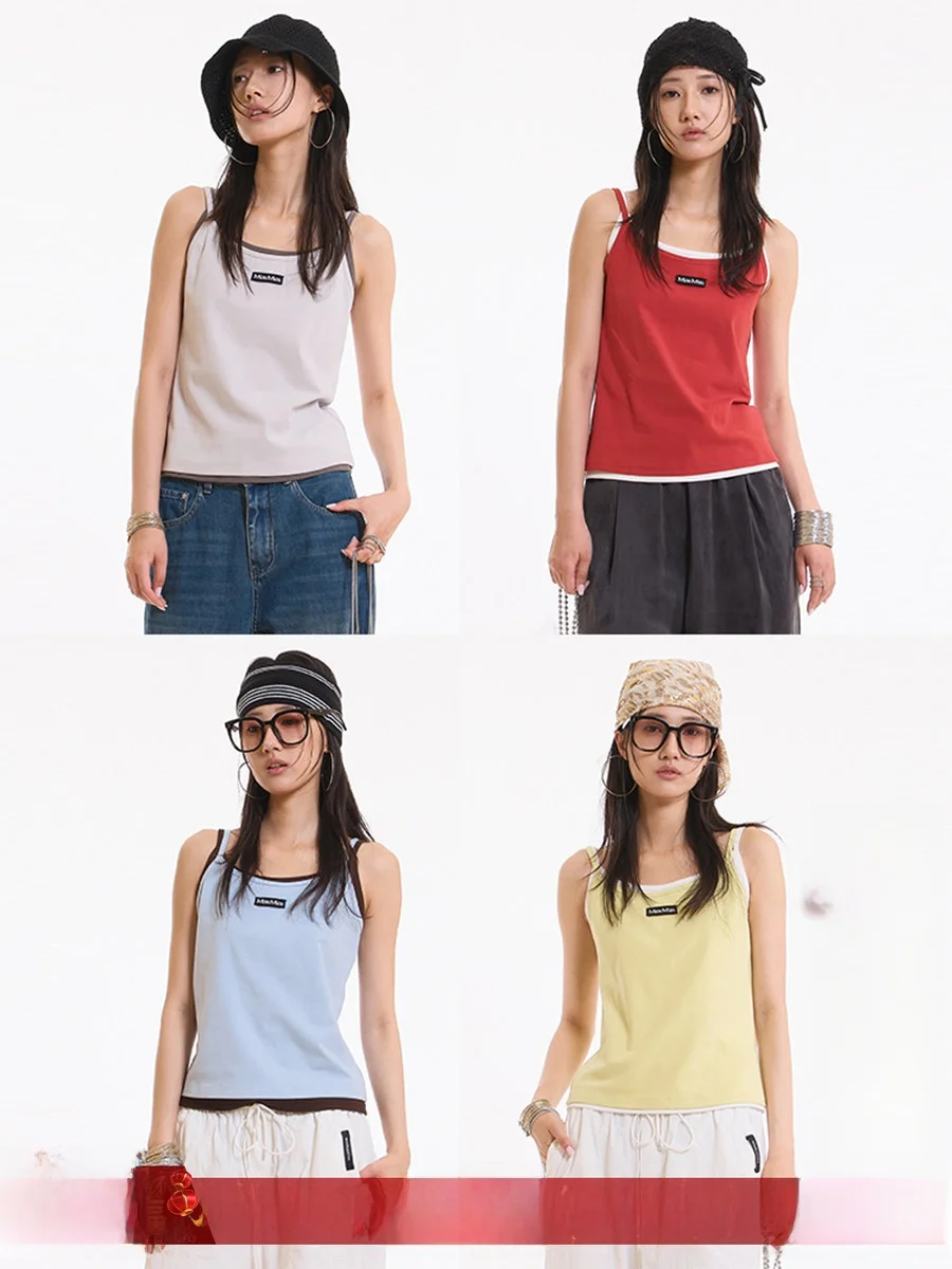 Женский модный жилет MIMBLANCHE DEARSOCUTE из смесового хлопка с двусторонним ремешком и нашивкой, летняя коллекция
Женский модный жилет MIMBLANCHE DEARSOCUTE из смесового хлопка с двусторонним ремешком и нашивкой, летняя коллекция