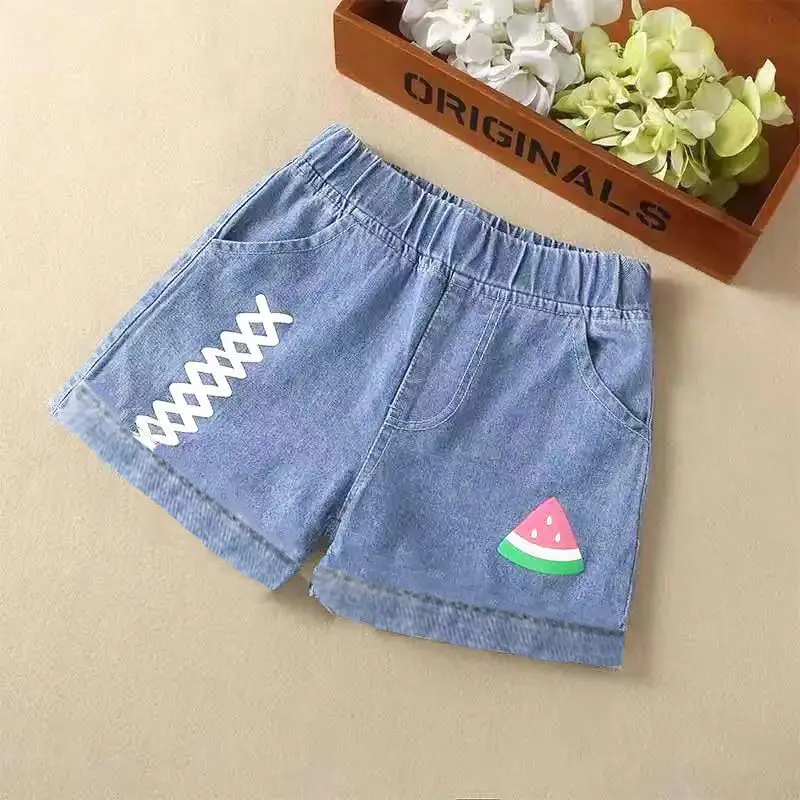 Детские летние джинсы, милые шорты для девочек, корейские детские штаны с фруктовым принтом, повседневные джинсовые штаны с арбузом/ананасом для малышей
Детские летние джинсы, милые шорты для девочек, корейские детские штаны с фруктовым принтом, повседневные джинсовые штаны с арбузом/ананасом для малышей