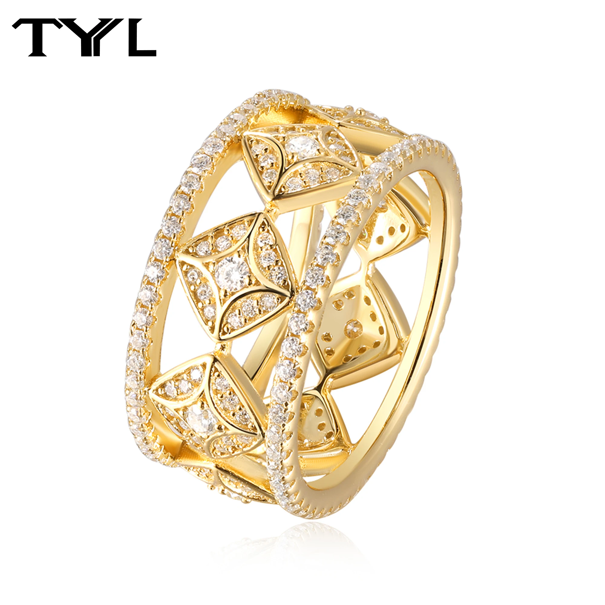 TYYL D VVS1 Moissanite Ring for Women Four Leaf Clover Hollow Openwork Band Luxury Wedding Stackable Fine Jewelry Customization
TYYL D VVS1 Moissanite Ring for Women Four Leaf Clover Hollow Openwork Band Luxury Wedding Stackable Fine Jewelry Customization