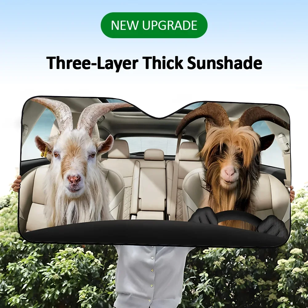 The Boer Goat Family Car SunSha Visor Reusable Aluminum Foil UV Protector Suction Cups Heat Three-layer Insulation
The Boer Goat Family Car SunSha Visor Reusable Aluminum Foil UV Protector Suction Cups Heat Three-layer Insulation
