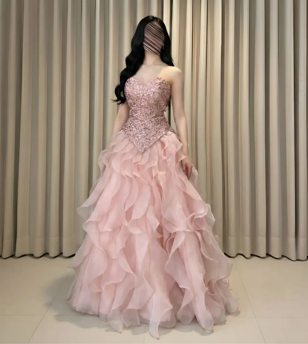 Customized Formal Organza Pleat Sequined Pattern A-line Strapless Long Bespoke Occasion Prom Dresses Sparkle
Customized Formal Organza Pleat Sequined Pattern A-line Strapless Long Bespoke Occasion Prom Dresses Sparkle