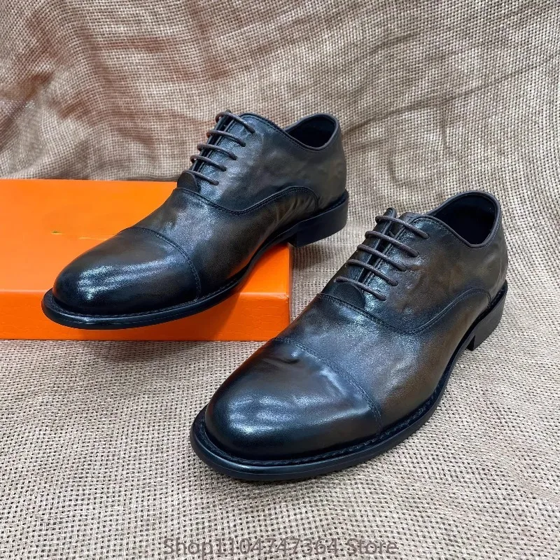 Classic Business Dress Men's Leather Shoes British Style Washed Genuine Leather Soft Face Oxford Shoes Male Work Derby
Classic Business Dress Men's Leather Shoes British Style Washed Genuine Leather Soft Face Oxford Shoes Male Work Derby