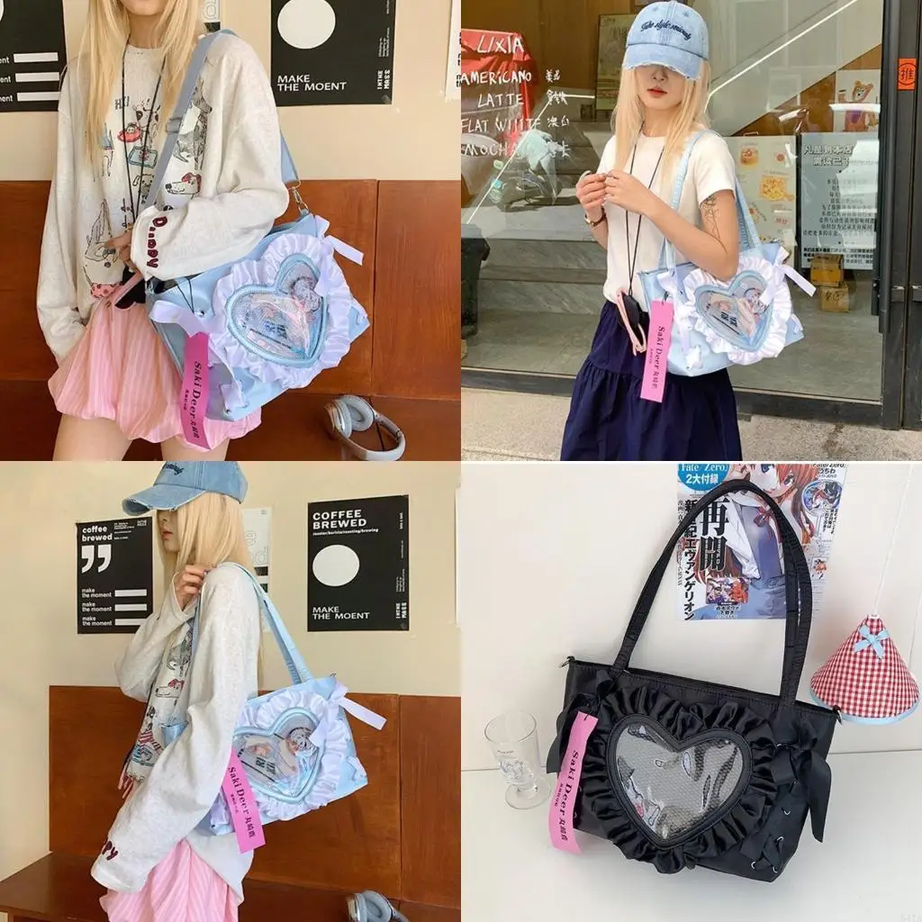 Sweet Bows Crossbody Bag Japanese Styles Itabag Heart Shoulder Bag School Bag 547A
Sweet Bows Crossbody Bag Japanese Styles Itabag Heart Shoulder Bag School Bag 547A