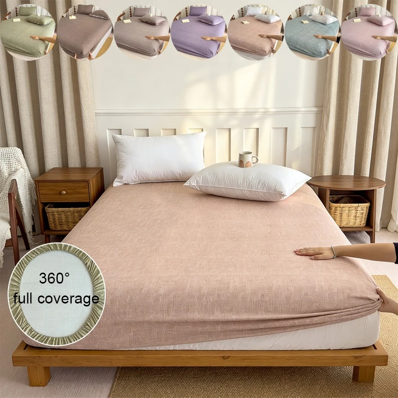High Elasticity Fully Wrapped Bed Sheet Thick Mattress Universal Anti Slip, Skin Friendly Wear-resistant Bed Cover Solid Color
High Elasticity Fully Wrapped Bed Sheet Thick Mattress Universal Anti Slip, Skin Friendly Wear-resistant Bed Cover Solid Color