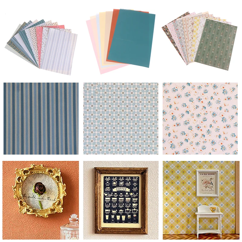 1:12 Dollhouse Sticker Mini Furniture DIY Miniature Backdrop Wallpaper Sticker Colorful Wallpaper Dollhouse Decor Accessories
1:12 Dollhouse Sticker Mini Furniture DIY Miniature Backdrop Wallpaper Sticker Colorful Wallpaper Dollhouse Decor Accessories