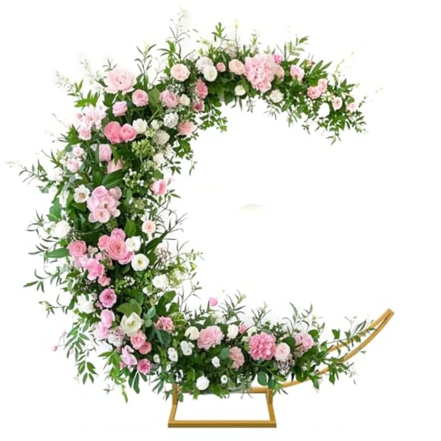 Moon Shape Wedding Metal Arch Backdrop Flower Balloon Arbors Stand for Wedding Birthday Party, Baby Shower and Graduation Decor
Moon Shape Wedding Metal Arch Backdrop Flower Balloon Arbors Stand for Wedding Birthday Party, Baby Shower and Graduation Decor