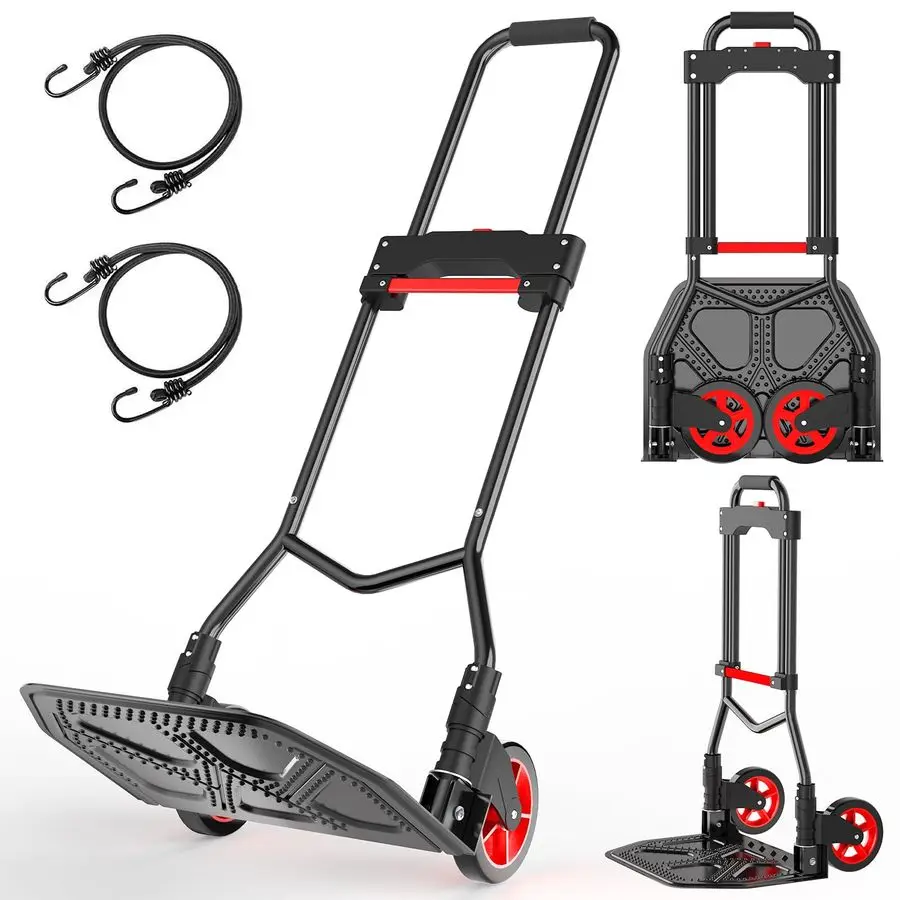 Steel Folding Hand Truck, 180LB Capacity Dolly cart with Telescoping Handle, Industrial Grade Collapsible Utility Cart for Movin
Steel Folding Hand Truck, 180LB Capacity Dolly cart with Telescoping Handle, Industrial Grade Collapsible Utility Cart for Movin