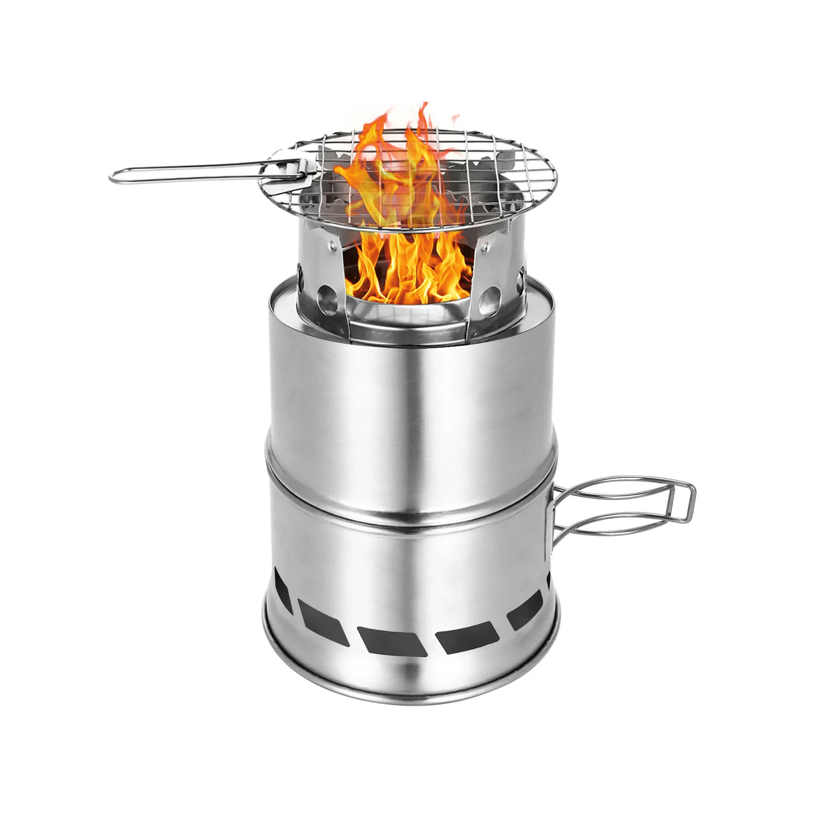Camping Stove Portable Folding Windproof Wood Burning Stove Compact Stainless Steel Alcohol Stove Outdoor Camping Hiking Picnic
Camping Stove Portable Folding Windproof Wood Burning Stove Compact Stainless Steel Alcohol Stove Outdoor Camping Hiking Picnic