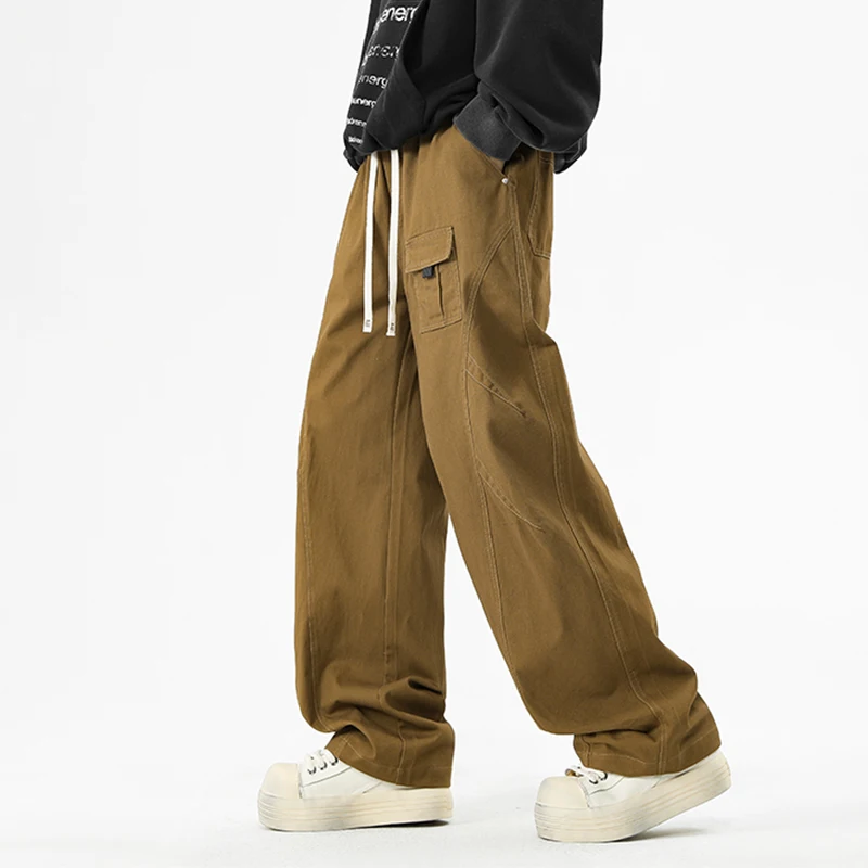 High Street Men's Cotton Cargo Pants Casual Streetwear Japanese Style Loose Wide Leg Work Trousers Multi-Pockets & Elastic Waist
High Street Men's Cotton Cargo Pants Casual Streetwear Japanese Style Loose Wide Leg Work Trousers Multi-Pockets & Elastic Waist