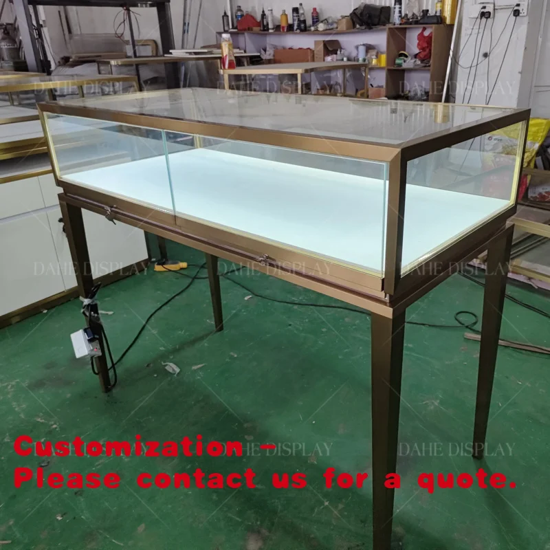 Customize.Custom Gold Jewelry Display Cabinet Glass Display Counter Design Luxury Stainless Steel Jewelry Store Showcase
Customize.Custom Gold Jewelry Display Cabinet Glass Display Counter Design Luxury Stainless Steel Jewelry Store Showcase