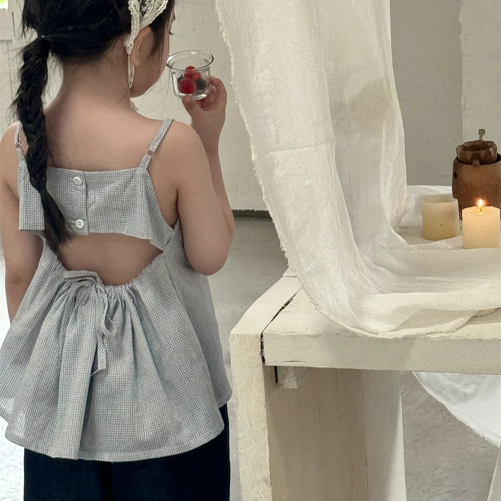 Kids Girls Vest Backless Baby Girl Cotton Loose Blouse Holiday Look Casual Chidren's Shirts Toddler Sleeveless Tops Kids Clothes
Kids Girls Vest Backless Baby Girl Cotton Loose Blouse Holiday Look Casual Chidren's Shirts Toddler Sleeveless Tops Kids Clothes