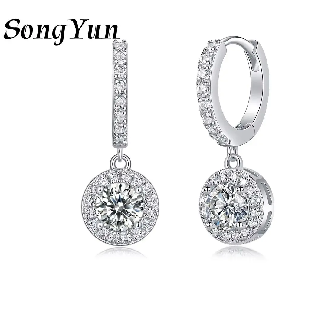 SONGYUN Brand Jewelry 925 Sterling Silver Earrings Moissanite Diamond Dangle Engagement Ladies 18K Gold Plated Drop Earring
SONGYUN Brand Jewelry 925 Sterling Silver Earrings Moissanite Diamond Dangle Engagement Ladies 18K Gold Plated Drop Earring