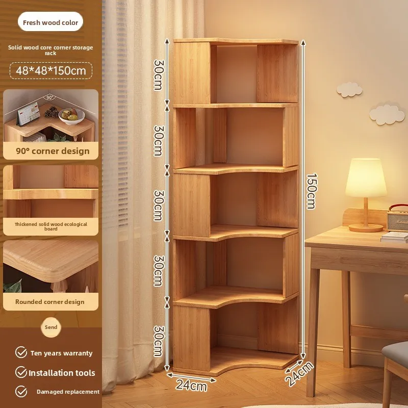 Bookshelf integrated against the wall corner shelf triangular narrow cabinet household storage locker corner bookshelf
Bookshelf integrated against the wall corner shelf triangular narrow cabinet household storage locker corner bookshelf