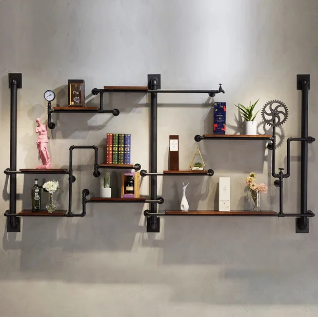 Industrial wind wrought iron wall water pipe rack restaurant wall decoration baffle bookshelf bar cafe display rack
Industrial wind wrought iron wall water pipe rack restaurant wall decoration baffle bookshelf bar cafe display rack
