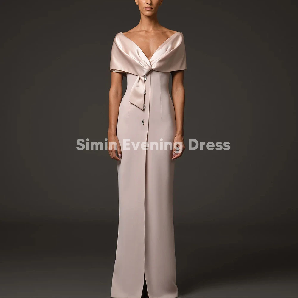 Simin Women's V-neck Off-the-shoulder Customized Evening Dresses With Short Sleeves Floor-Length Elegant Party Dresses 2025
Simin Women's V-neck Off-the-shoulder Customized Evening Dresses With Short Sleeves Floor-Length Elegant Party Dresses 2025