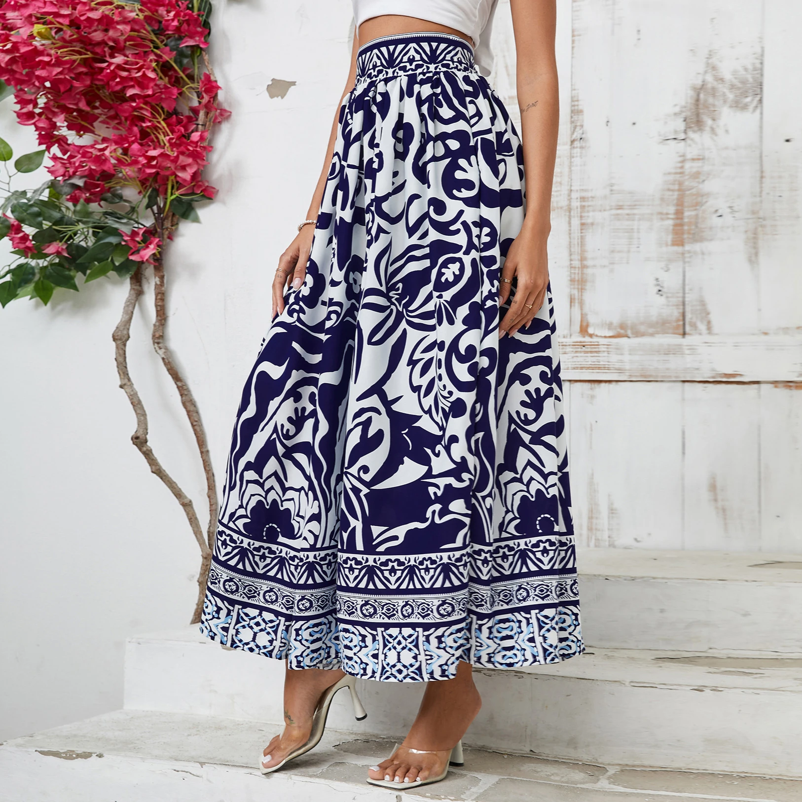 Fashion Print Loose Bohemian Women's Skirt High Waist Casual Vacation Beach Skirts European and American Long Skirts for Women
Fashion Print Loose Bohemian Women's Skirt High Waist Casual Vacation Beach Skirts European and American Long Skirts for Women