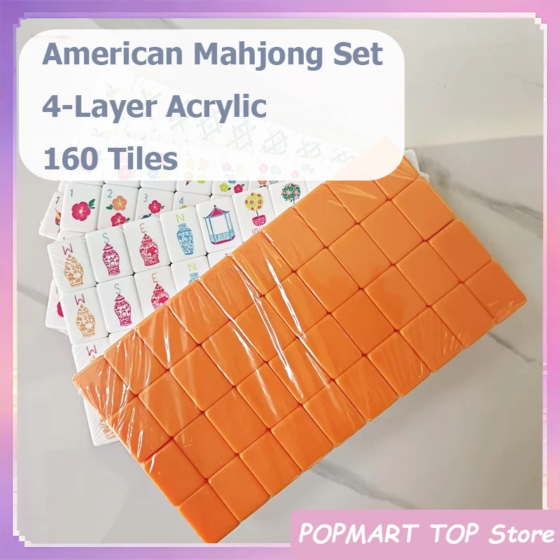 Hot Selling 160Pcs Sunset Glow American Mahjong Game Tiles 4-Layer Acrylic Mah Jongg Portable Party Game Surprise Gift for Adult
Hot Selling 160Pcs Sunset Glow American Mahjong Game Tiles 4-Layer Acrylic Mah Jongg Portable Party Game Surprise Gift for Adult