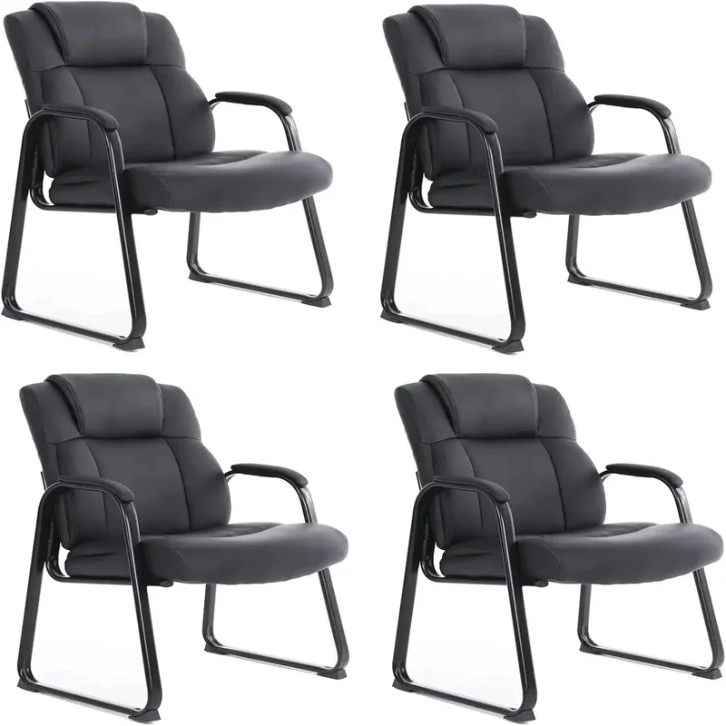 Large Capacity Guest Chair, Leather Reception Seating with Sled Base and Padded Armrests for Office, Home, Waiting Room
Large Capacity Guest Chair, Leather Reception Seating with Sled Base and Padded Armrests for Office, Home, Waiting Room