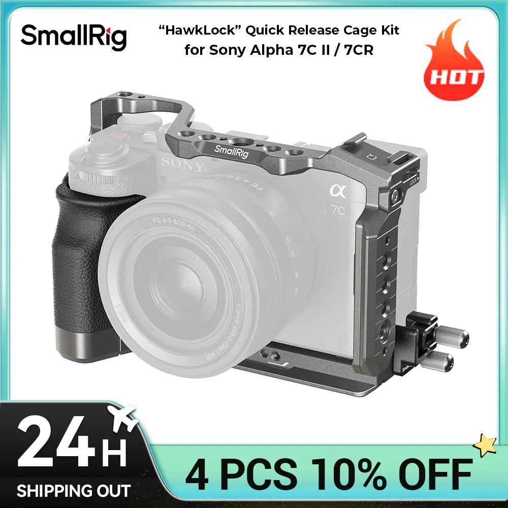 Комплект быстросъемных клеток SmallRig «HawkLock» с силиконовой ручкой для Sony Alpha 7C II/7CR
Комплект быстросъемных клеток SmallRig «HawkLock» с силиконовой ручкой для Sony Alpha 7C II/7CR