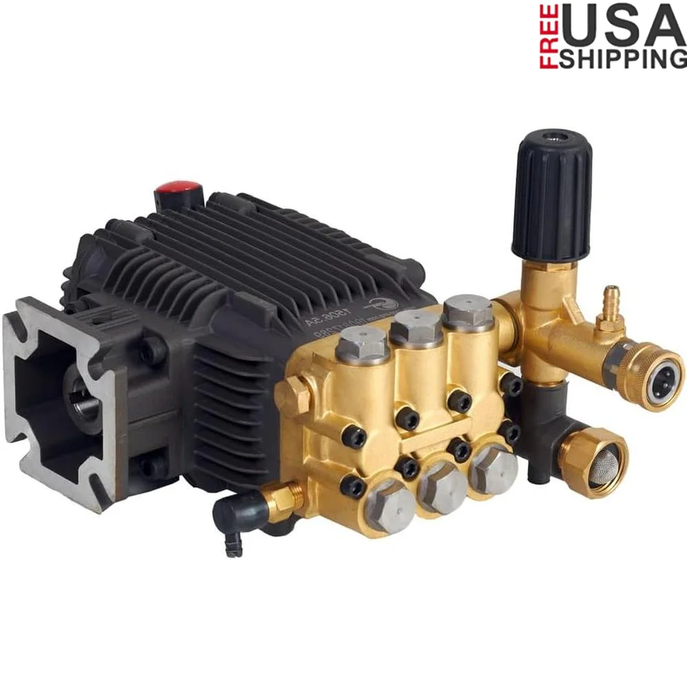 Triplex Plunger Pressure Washer Pump 3000 psi 3.1 gpm Gasoline Driven 3/4 Inch Shaft Adjustable Unloader Valve Commercial Grade
Triplex Plunger Pressure Washer Pump 3000 psi 3.1 gpm Gasoline Driven 3/4 Inch Shaft Adjustable Unloader Valve Commercial Grade