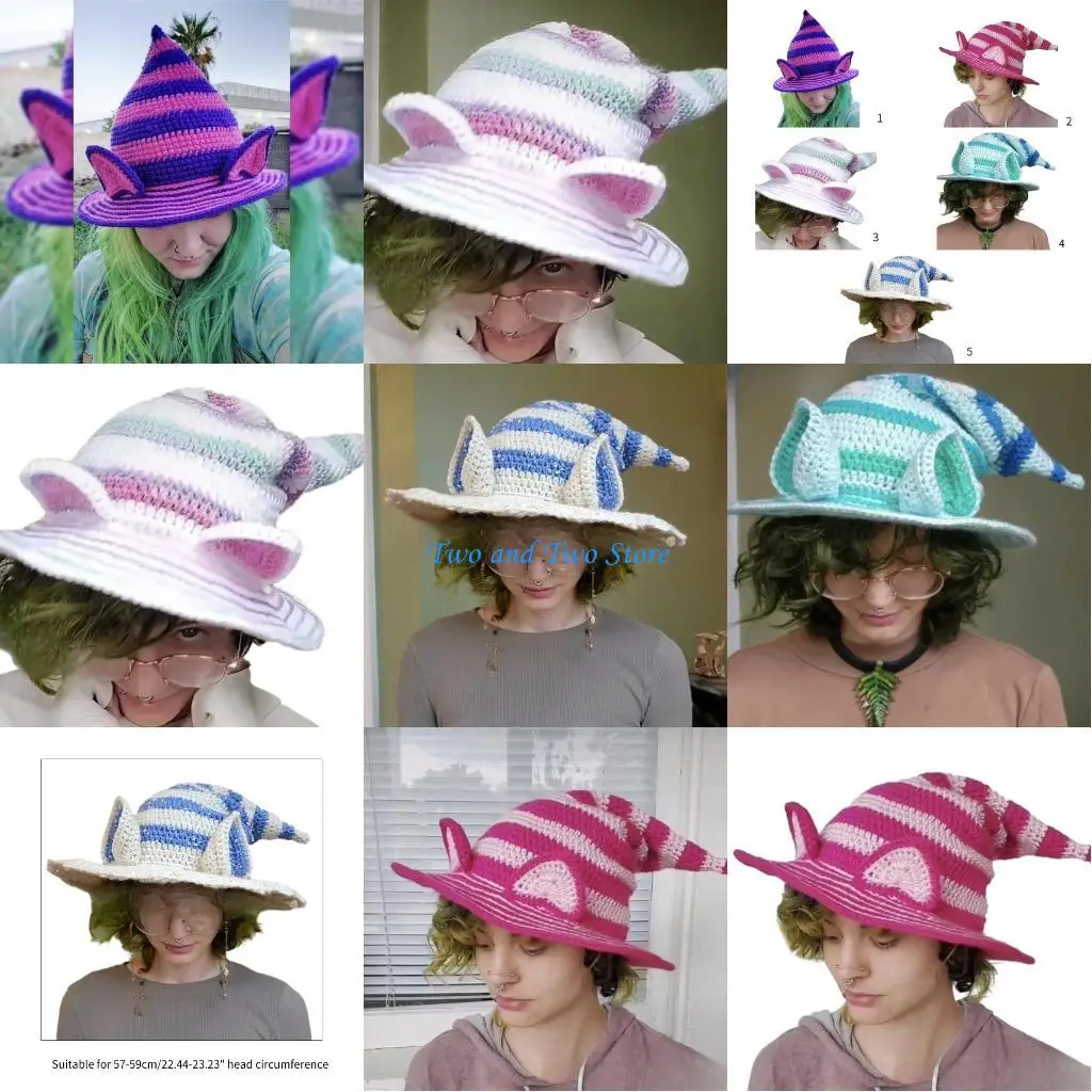 HX6F Halloween Witch Hat with Ears Handmade Props Household Decorative Crafts
HX6F Halloween Witch Hat with Ears Handmade Props Household Decorative Crafts