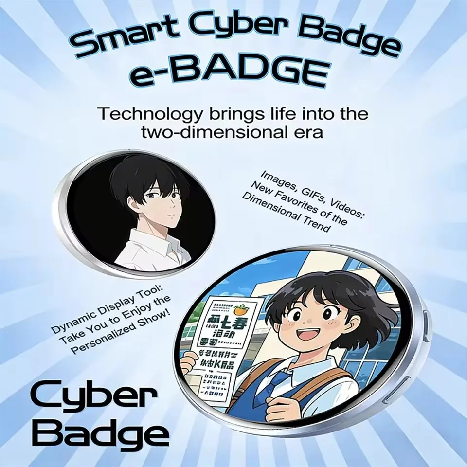 Dynamic Electronic Badge Display Pin 1.7 In Touch Screen Anime E-Badge For Game Peripherals Excellent Fans Friends Birthday Gift
Dynamic Electronic Badge Display Pin 1.7 In Touch Screen Anime E-Badge For Game Peripherals Excellent Fans Friends Birthday Gift