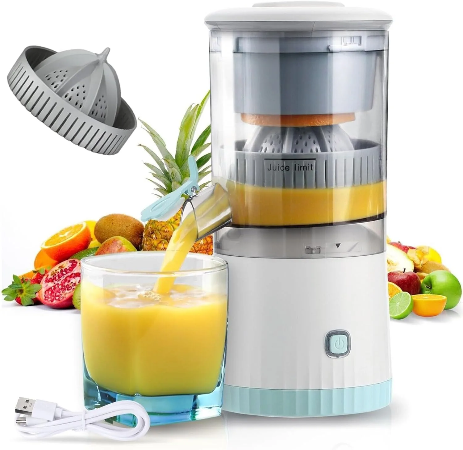 Electric Citrus Juicer USB Rechargeable Automatic Orange Lemon Juicer Fruit Blender for Fresh Juice Wireless Kitchen Tool
Electric Citrus Juicer USB Rechargeable Automatic Orange Lemon Juicer Fruit Blender for Fresh Juice Wireless Kitchen Tool
