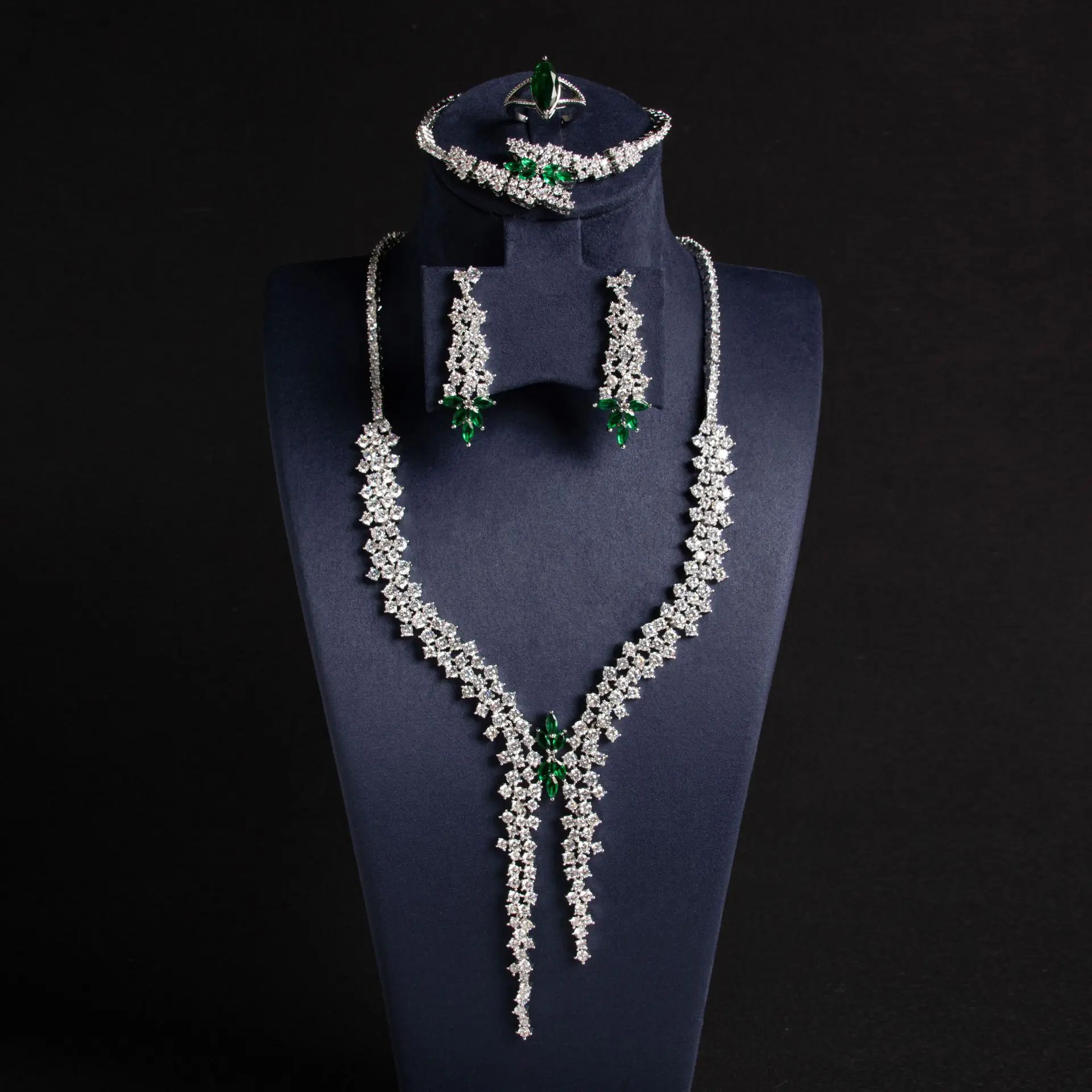 Bridal Jewelry Set 925 Sterling Silver Baroque Zircon Suite | Luxury Wedding Party Accessories
Bridal Jewelry Set 925 Sterling Silver Baroque Zircon Suite | Luxury Wedding Party Accessories