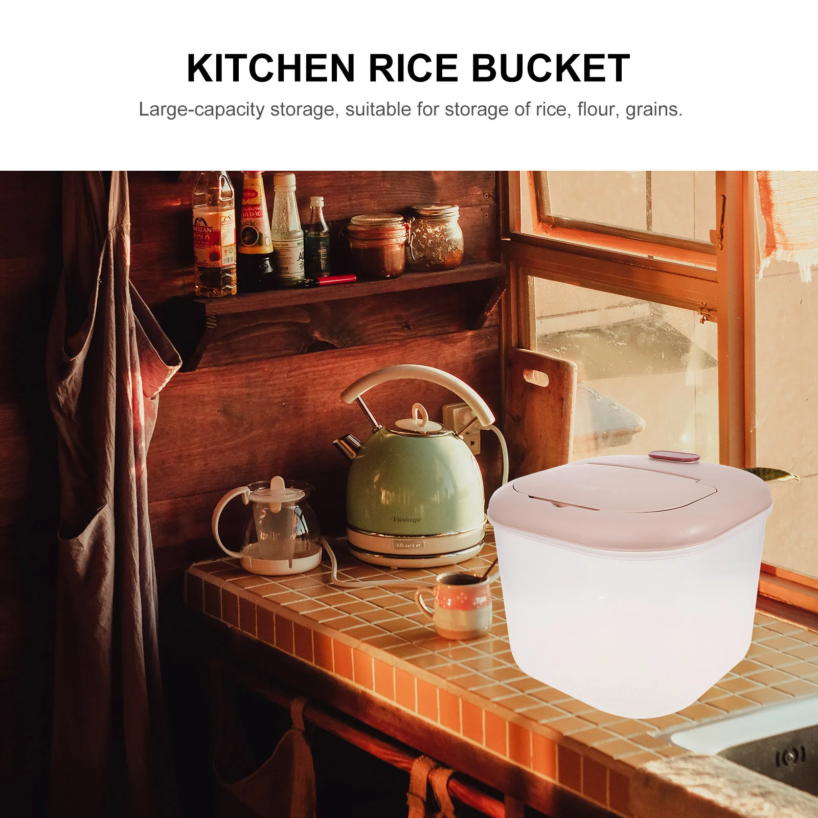 10Kg Airtight Rice Container Food Grade Storage Bin for Kitchen Grains Cereal Beans Moisture Proof Pest Resistant Sealable Long
10Kg Airtight Rice Container Food Grade Storage Bin for Kitchen Grains Cereal Beans Moisture Proof Pest Resistant Sealable Long